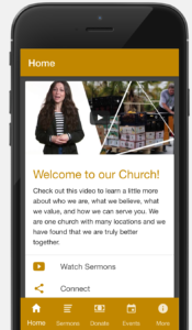 Church app ion card
