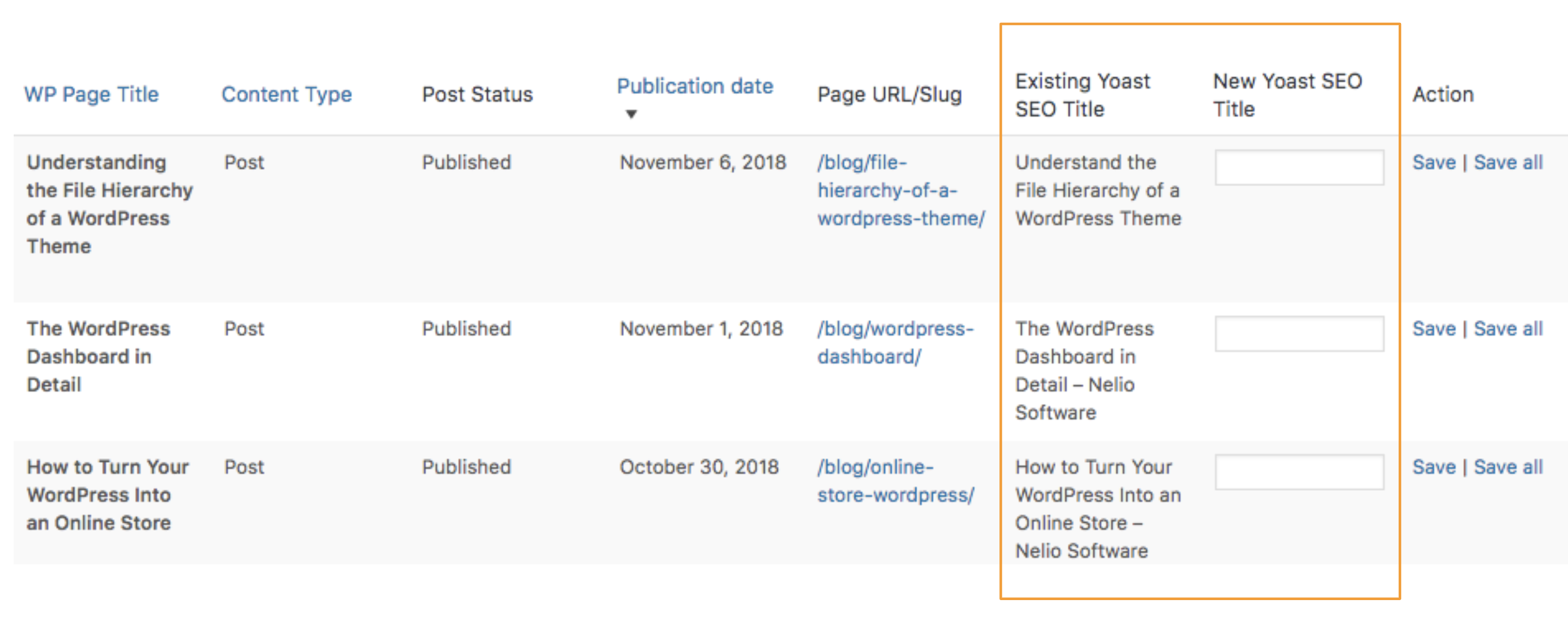 Screenshot of the WordPress Admin Columns Plugin