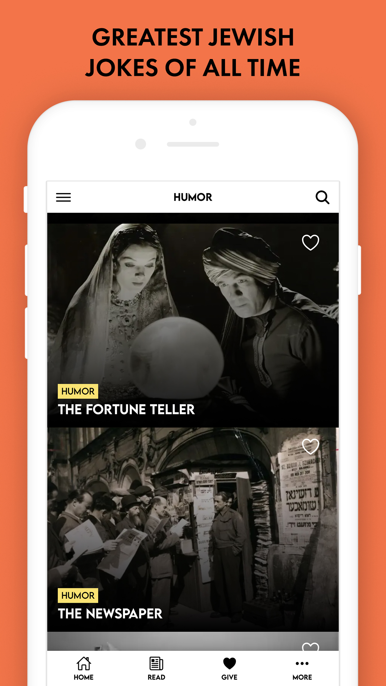 Accidental Talmudist app screenshot: The Greatest Jewish Jokes of All Time, one of the community's favorite series.