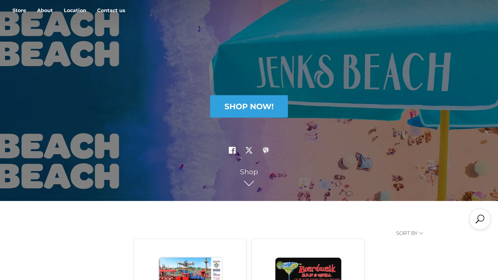 Separately hosted merchandise store