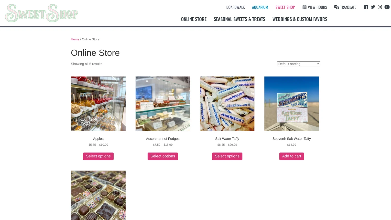 Sweet Shop online store