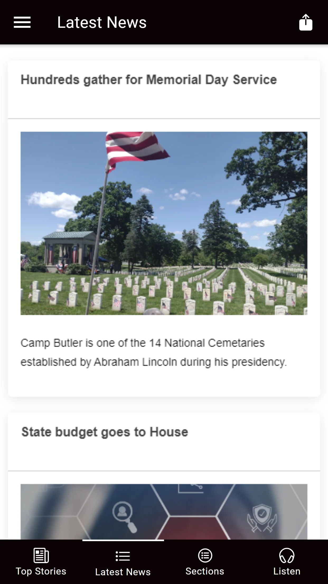 Capitol City Now app screenshot: Full stories in the app.