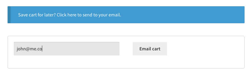 WooCommerce Email Cart